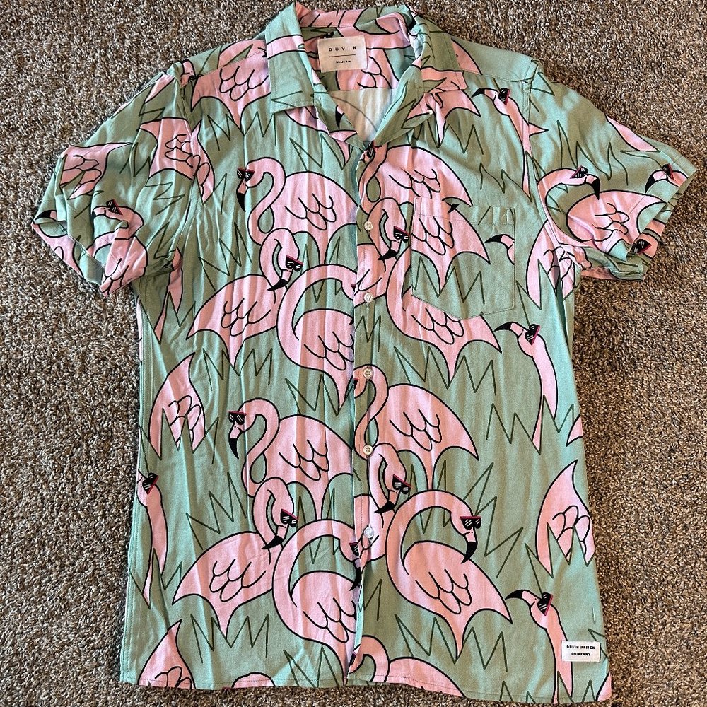 Men's Duvin Casual Tropical Button-Up
